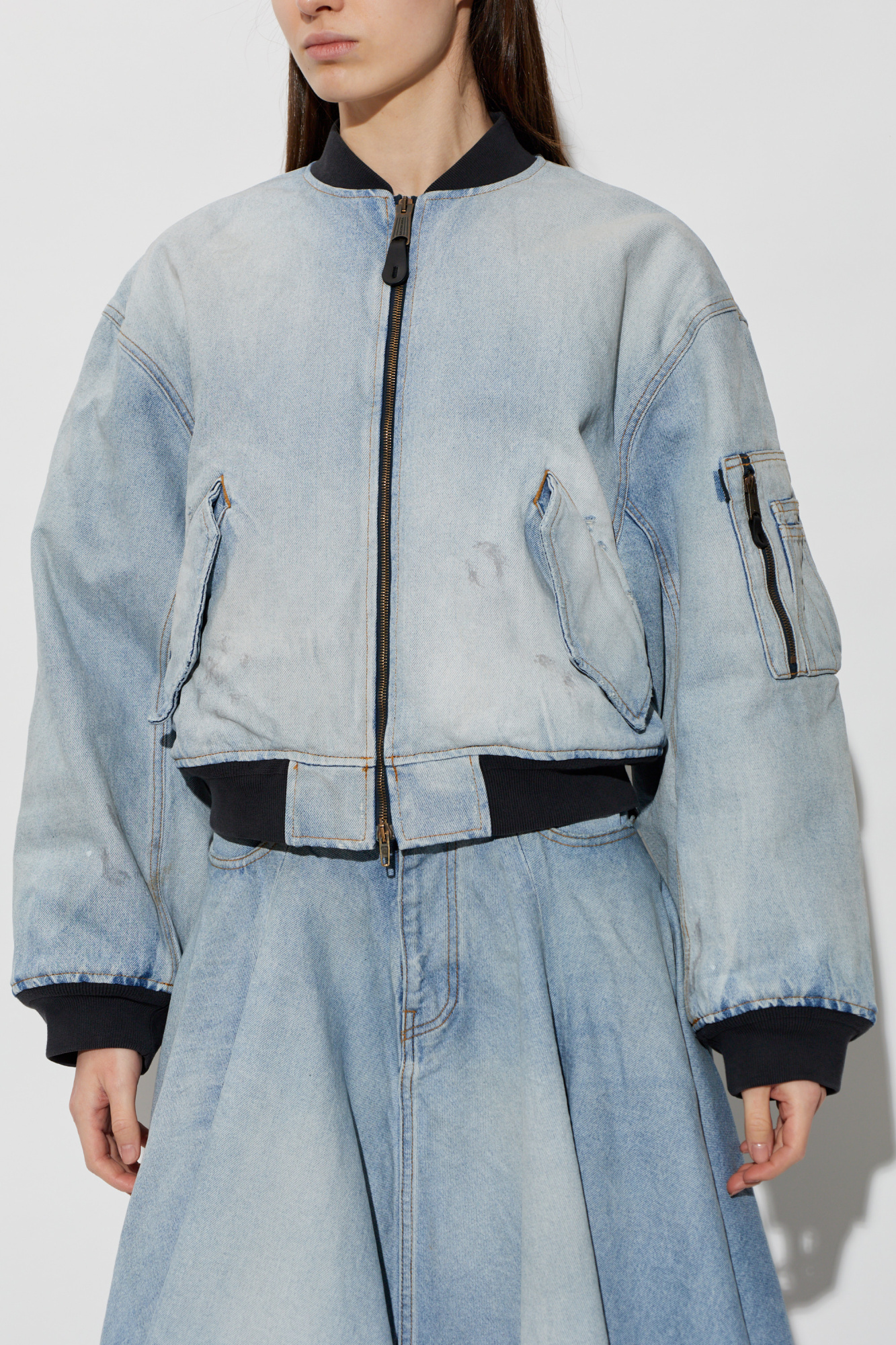 Balenciaga Denim bomber jacket | Women's | Vitkac